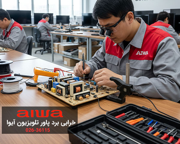 خرابی برد تغذیه پاور تلویزیون آیوا