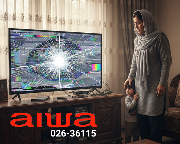 شکستن پنل تلویزیون آیوا